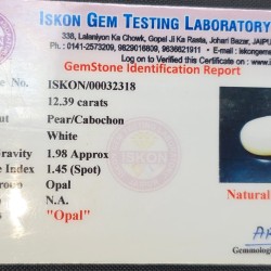 White Opal Stone – Certified Natural Gemstone for Venus